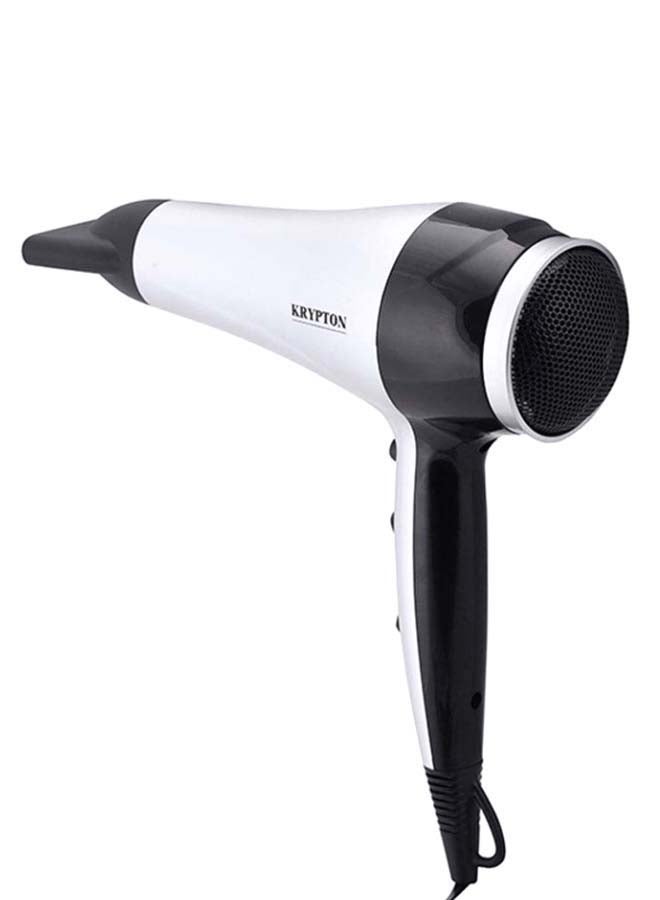 KRYPTON Powerful Hair Dryer Salon Quality with Cool Shot Function Silver/Black - Image 2