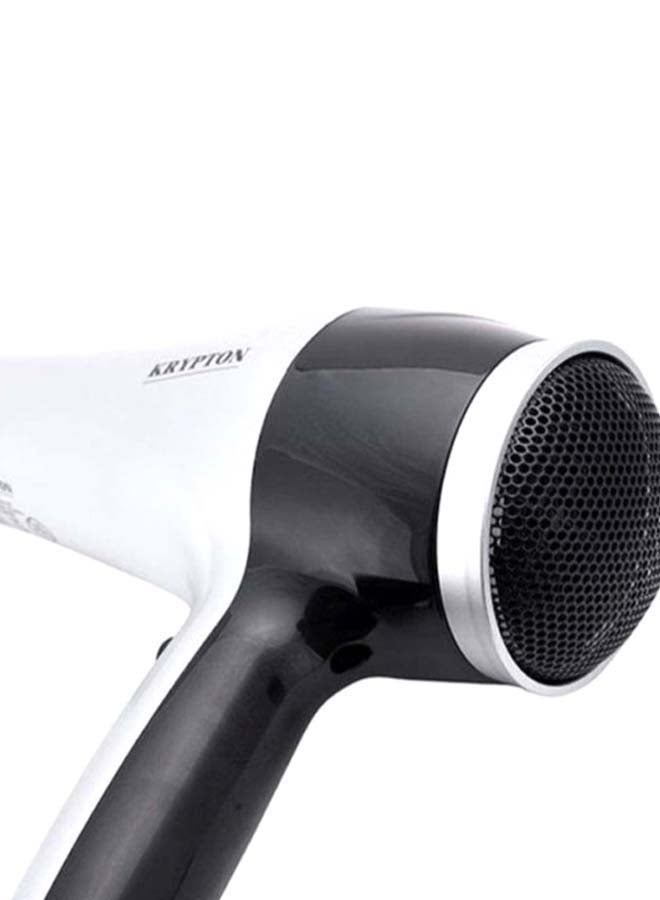 KRYPTON Powerful Hair Dryer Salon Quality with Cool Shot Function Silver/Black - Image 3