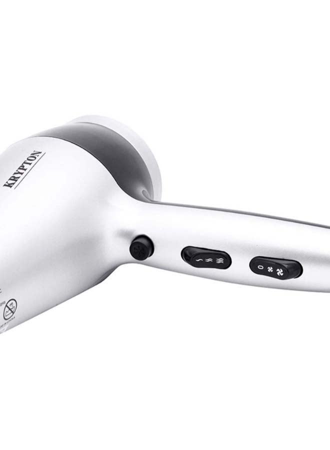KRYPTON Powerful Hair Dryer Salon Quality with Cool Shot Function Silver/Black - Image 4