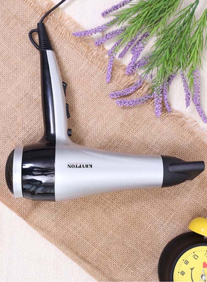 KRYPTON Powerful Hair Dryer Salon Quality with Cool Shot Function Silver/Black - Image 5
