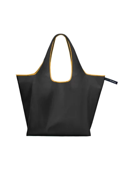 notabag Tote Bag | Multi-functional Bag, Spacious, Fashionable, Foldable into Pouch, Washable, Water Resistant, Eco-Friendly, Holds up to 20kg, for Daily Use, Shopping Bag - Black