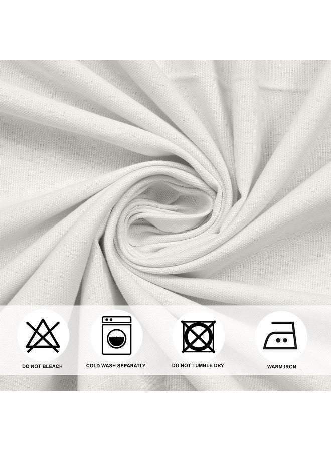 THE LINEN COMPANY Canvas Cotton Door Curtains with Steel Eyelet for Living Room/Dining Hall/Hotel/Farm House Set of 2 Pcs (4.5ft x 7 ft, White) - Image 4