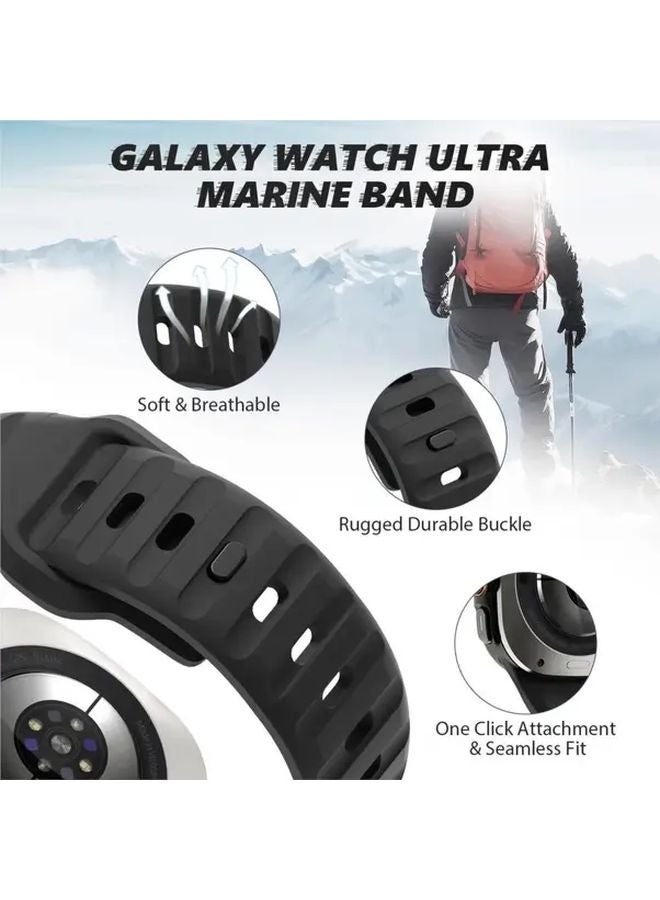 Black Replacement Strap For Samsung Galaxy Watch 8 And 8 Classic Sport Band - Image 4