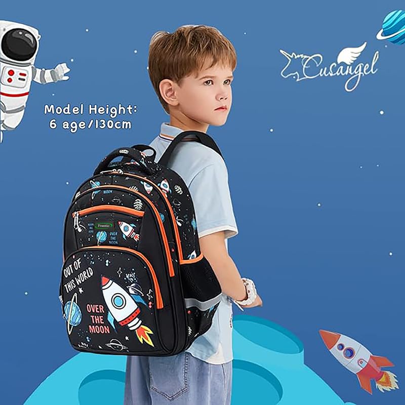 Frantic RR4Zipper Waterproof Polyester 26 L School Backpack School Bag Daypack Picnic Bag For Boys & Girl - Image 5