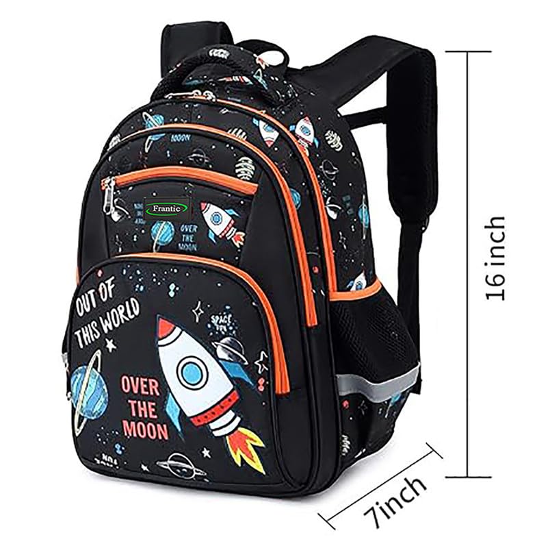 Frantic RR4Zipper Waterproof Polyester 26 L School Backpack School Bag Daypack Picnic Bag For Boys & Girl - Image 1