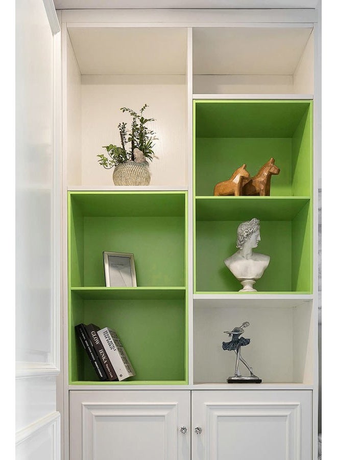 Ismoon 15.7''×118''Solid Green Wallpaper Peel and Stick Green Contact Paper Self-Adhesive Wallpaper Removable Waterproof Wallpaper for Natural Bedroom Dorm Shelf Liner Countertop Cabinet Wardrobe - Image 5