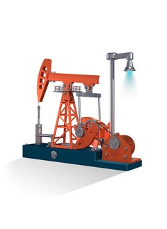 Oil Pump Jack Model Kit Metal Oilfield Working Equipment with Light Oil Rig Educational Toys Collection 219pcs