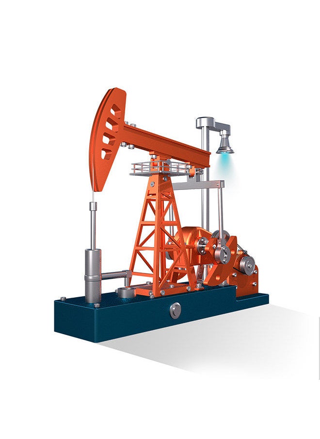 Generic - Oil Pump Jack Model Kit Metal Oilfield Working Equipment with Light Oil Rig Educational Toys Collection 219pcs - Image 1