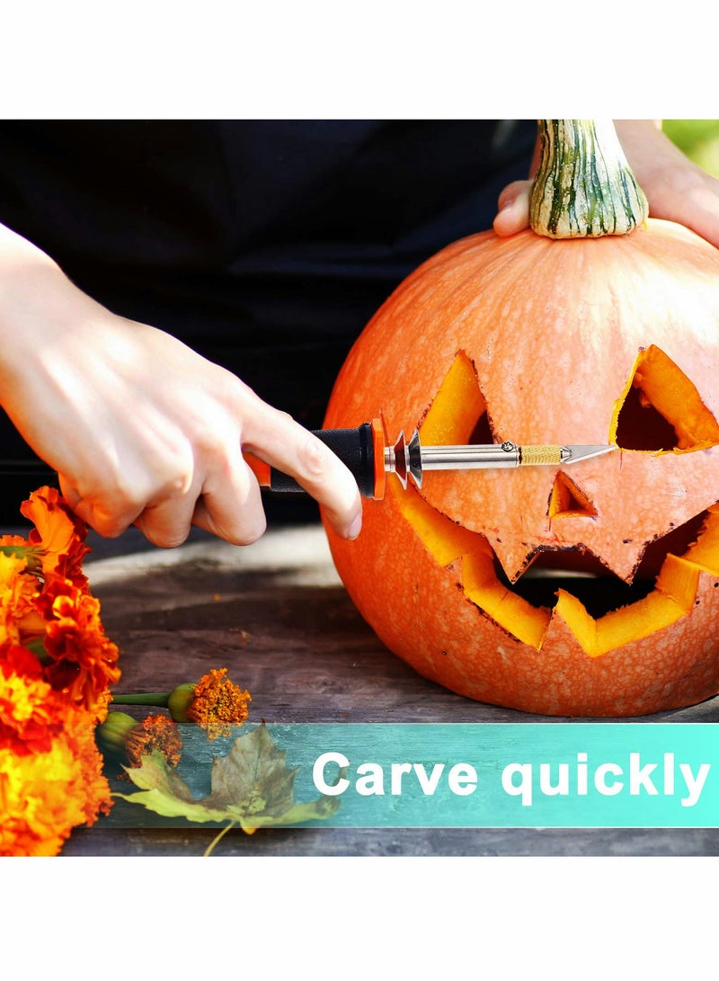 Electric Hot Knife Cutter Tool with 10 Blades & 2 Chuck Sleeves - Ideal for Carving Soft Foam & Stencils, Includes Metal Stand (12 Pieces Total) - Image 3