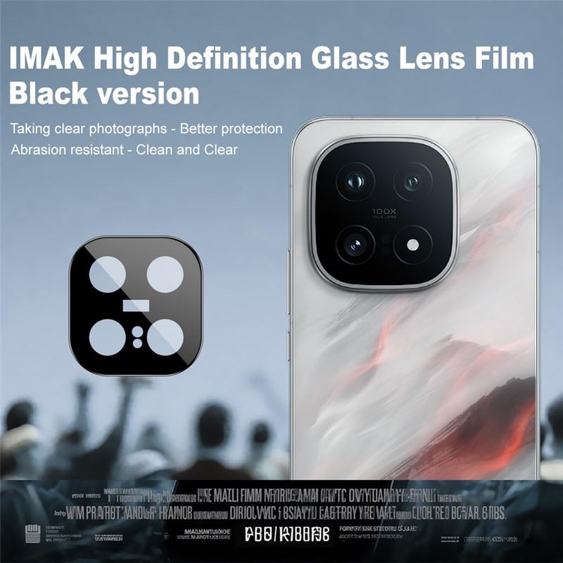 FabeKee For vivo iQOO 15 5G Full Coverage Camera Lens Protector Tempered Glass HD Clear Lens Film (Black Version) - Image 2