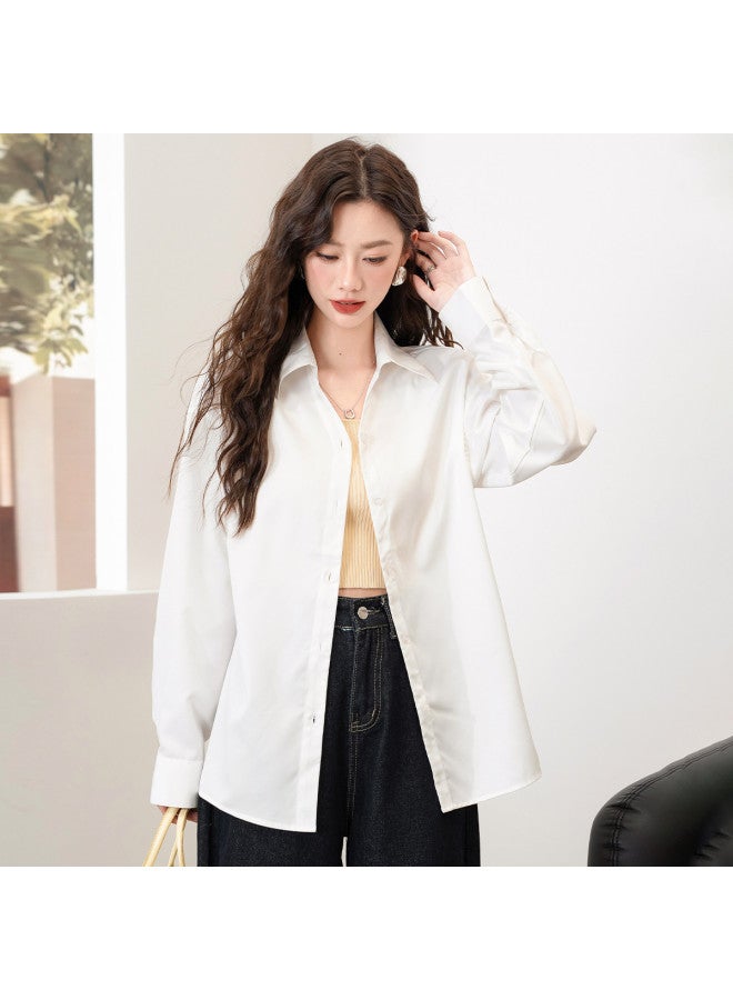 Baleno Smooth Drape Women's Shirt - Spring Office Blouse For Women, Versatile Solid Color Top With Premium Elegance - Image 3