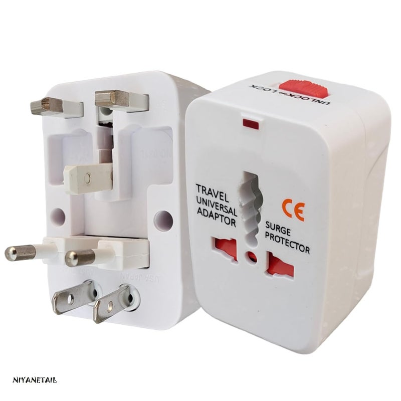 NIYANETAIL Portable Worldwide Universal Power Adapter Converter with All in One International Out of Country Travel Wall Charger Plug for Wall Plug Without USB 2 - Image 5