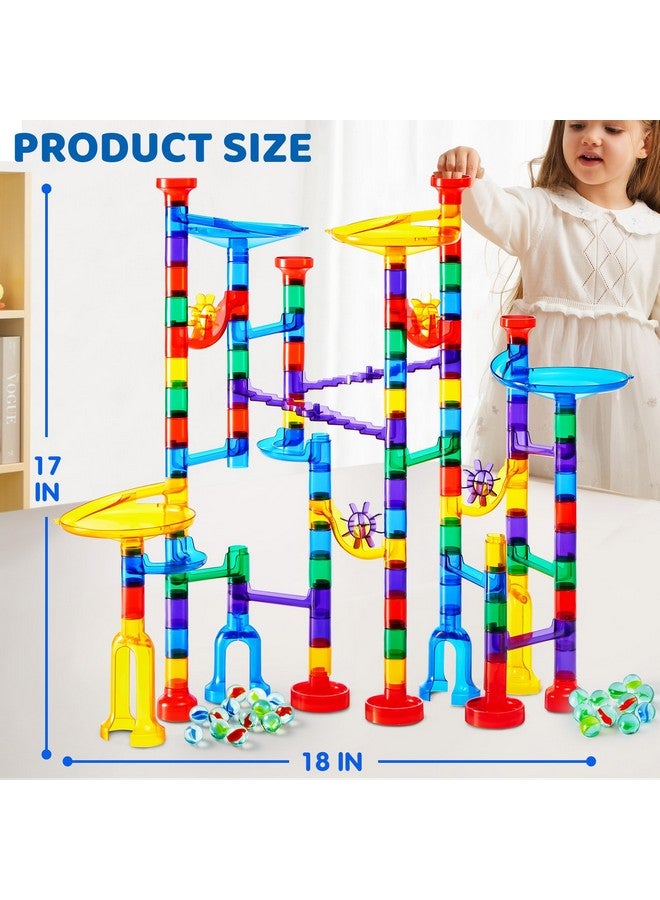 JOYIN 150Pcs Glowing Marble Run- Construction Building Blocks Toys with 5 Glow in The Dark Glass Marbles, STEM Educational Building Block Toy - Image 5
