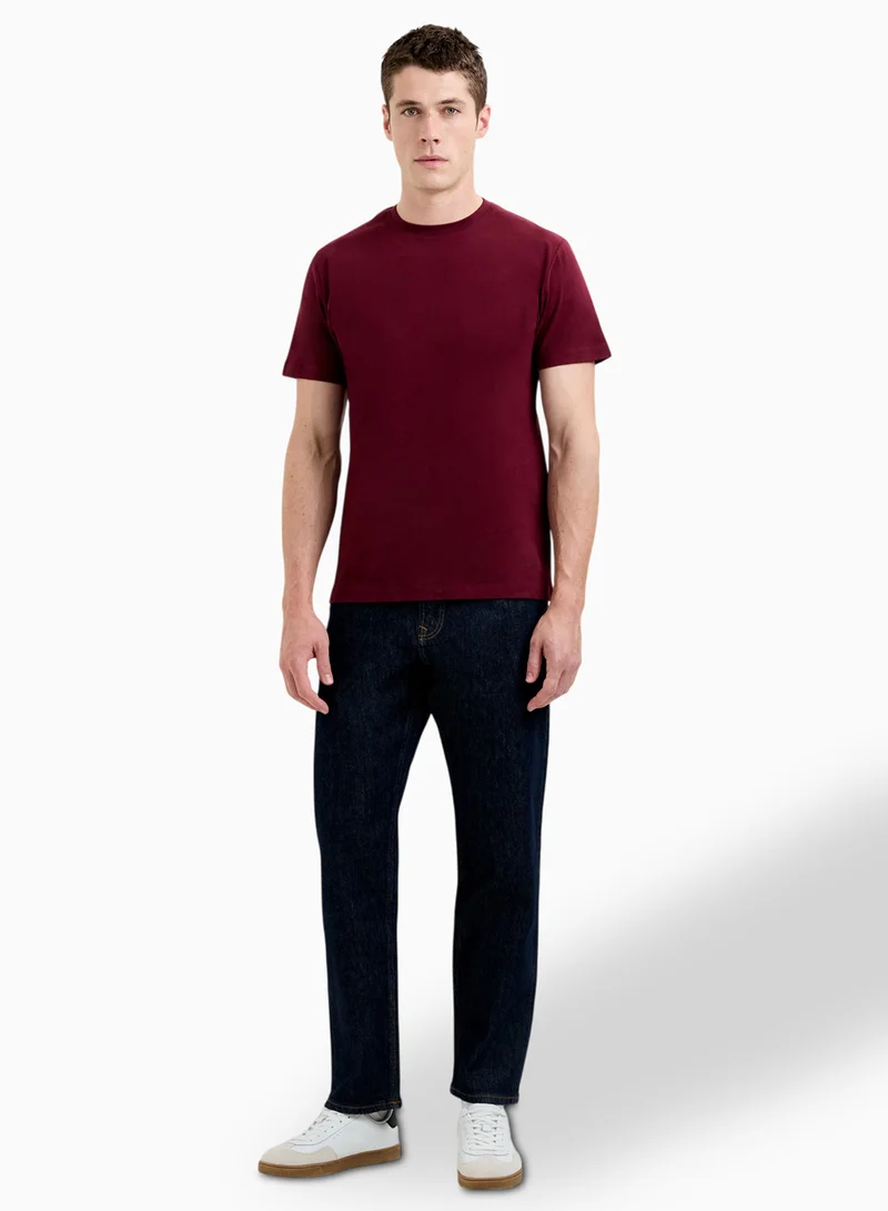 فرنش كونكشن تيشيرت أساسي بأكمام قصيرة