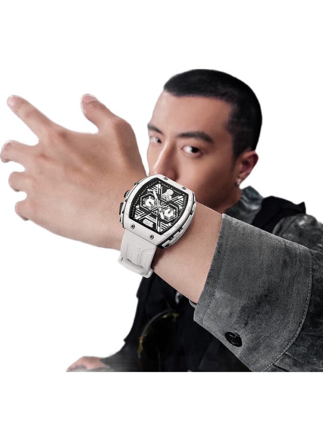 FAIRWHALE Men'S Watch, Student Barrel-Shaped Mechanical Style, Waterproof, Trendy, Fashionable, Sports, Luminous, Domestic Watch 5560 - Image 1