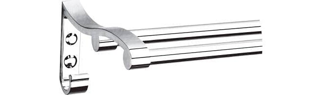 Filox حامل مناشف مزدوج من الفولاذ المقاوم للصدأ مع خطافات وحامل قضيب المناشف | حامل مناشف يدوي مثبت على الحائط للحمام والمطبخ | مجموعة رف الحمام وقضيب المناشف بطول 24 بوصة - Image 4