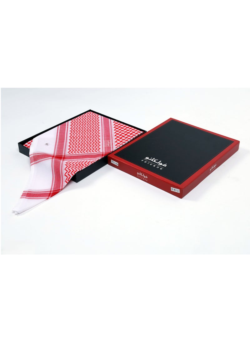 Volcano Red Shemagh for Men – Premium Scarf, Breathable & Stylish Desert Keffiyeh  - Image 3