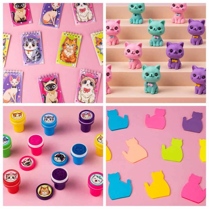 DMIGHT Cat Party Favors Cat Themed Party Supplies Goodie Bag Stuffers Fillers for PET Party Classroom School Reward Gift Prizes Goodie Bags Stuffers - Image 4