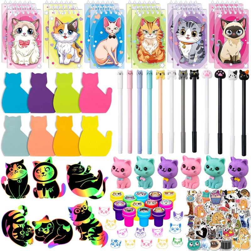 DMIGHT Cat Party Favors Cat Themed Party Supplies Goodie Bag Stuffers Fillers for PET Party Classroom School Reward Gift Prizes Goodie Bags Stuffers - Image 1