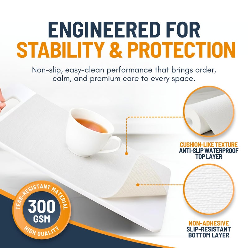 Linda's Essentials Shelf Liner Cabinet Liner for Shelves Non-Adhesive Kitchen Drawer Liner by Lindaâ€™s Essentials (12 x 120 Inches) - Non-Slip Easy Clean Shelf Liners for Cabinets and Cupboard Protector, Waterproof Mat - Image 5