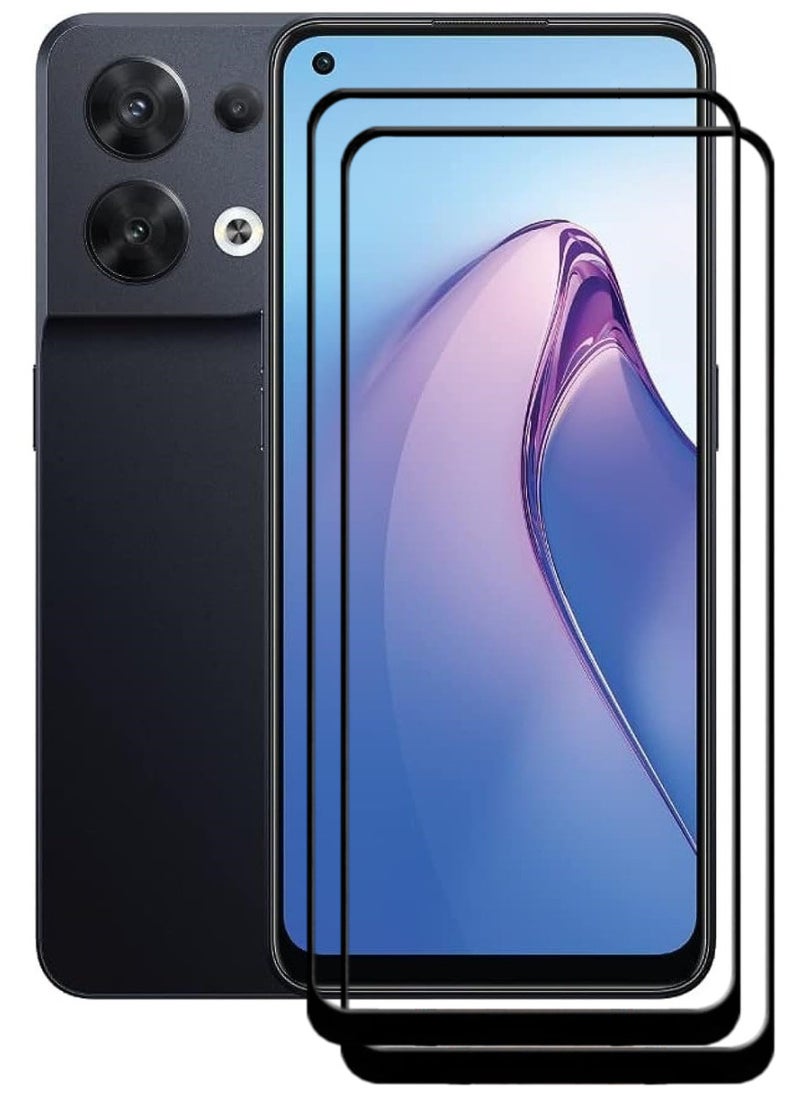 ACLIX 2 Pieces Antistatic ESD Dustproof Premium Quality High Definition Tempered Glass Screen Protector Designed For Oppo Reno8 - Image 1
