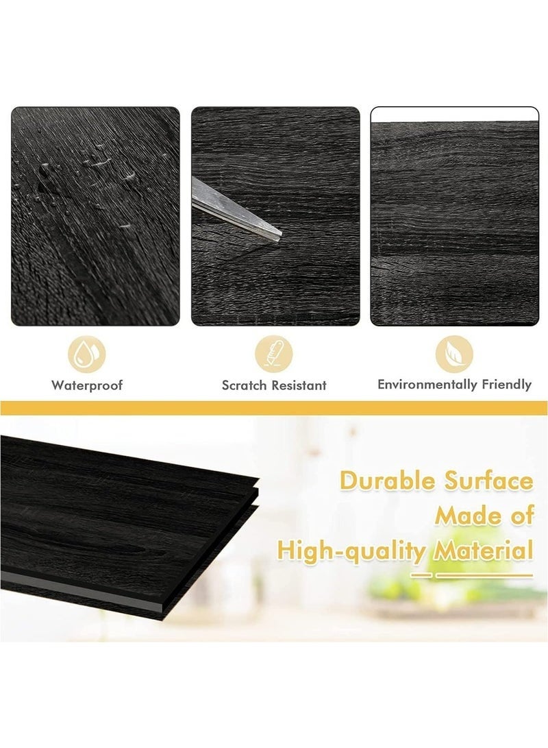 عربست حامل ميكروويف، رف خشبي لفرن الميكروويف، منظم تخزين لسطح المطبخ، موفر لمساحة أدوات المائدة، للمطبخ (أسود) - Image 4