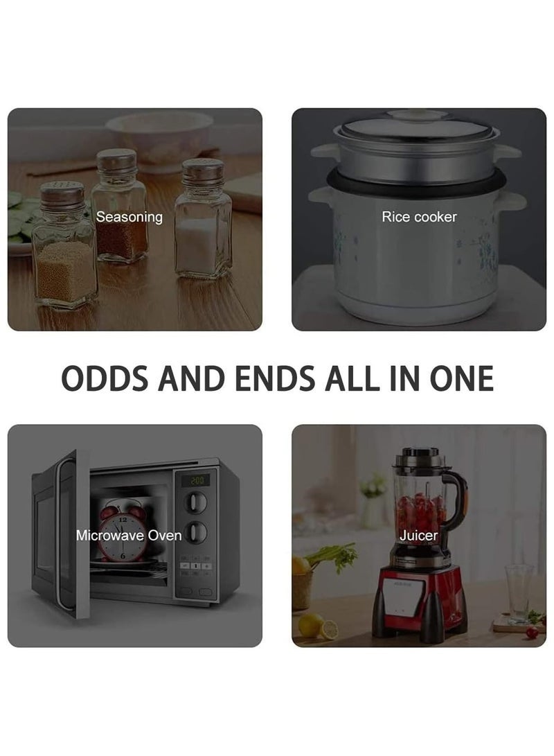 عربست حامل ميكروويف، رف خشبي لفرن الميكروويف، منظم تخزين لسطح المطبخ، موفر لمساحة أدوات المائدة، للمطبخ (أسود) - Image 2