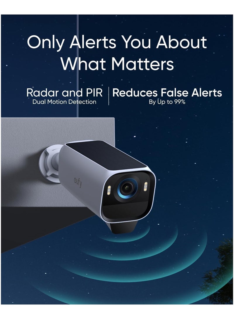 eufy Security eufyCam S3 Pro 4-Cam Kit Solar Security Camera Outdoor Wireless with Solar Panel, Colour Night Vision, 4K, Forever Power 2.0, Face Recognition AI, Expandable Local Storage No Monthly Fee - Image 5