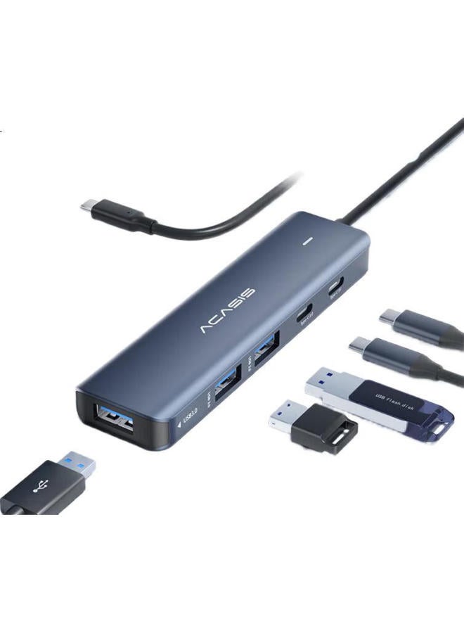 Acasis Type-C Expansion Dock, Apple Mac 5-In Desktop Hub, Computer Desk Type-C To Usb Adapter, Usb 3.0 Hub, Video Adapter For Phones And Tablets, Ds-9901 - Image 1