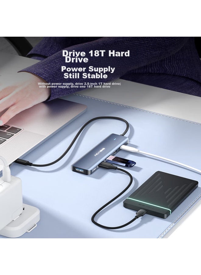Acasis Akasis Type-c Expansion Dock, Apple Mac 5-in Desktop Hub, Computer Desk Type-c To Usb Adapter, Usb 3.0 Hub, Video Adapter For Phones And Tablets, Ds-9901 - Image 4