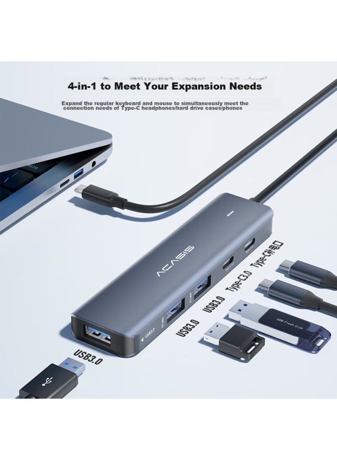 Acasis Akasis Type-c Expansion Dock, Apple Mac 5-in Desktop Hub, Computer Desk Type-c To Usb Adapter, Usb 3.0 Hub, Video Adapter For Phones And Tablets, Ds-9901 - Image 3