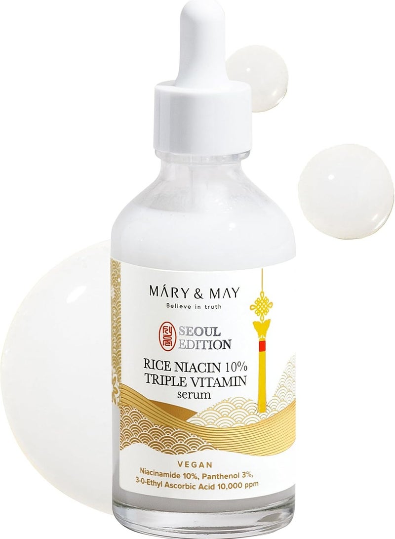 MARY & MAY Seoul Edition Rice niacin 10% Triple Vitamin Serum 80ml - Image 1