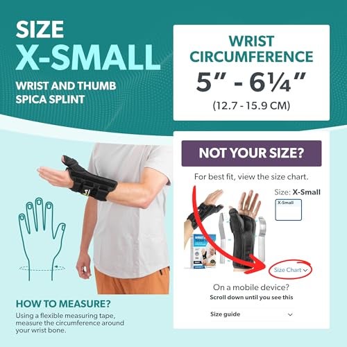 BraceAbility Wrist and Thumb Spica Splint - De Quervain's Tenosynovitis Long Forearm Cast Stabilizer for Tendonitis, Sprains, Thumb Brace for Arthritis Pain and Support - (XS Right Hand) - Image 2