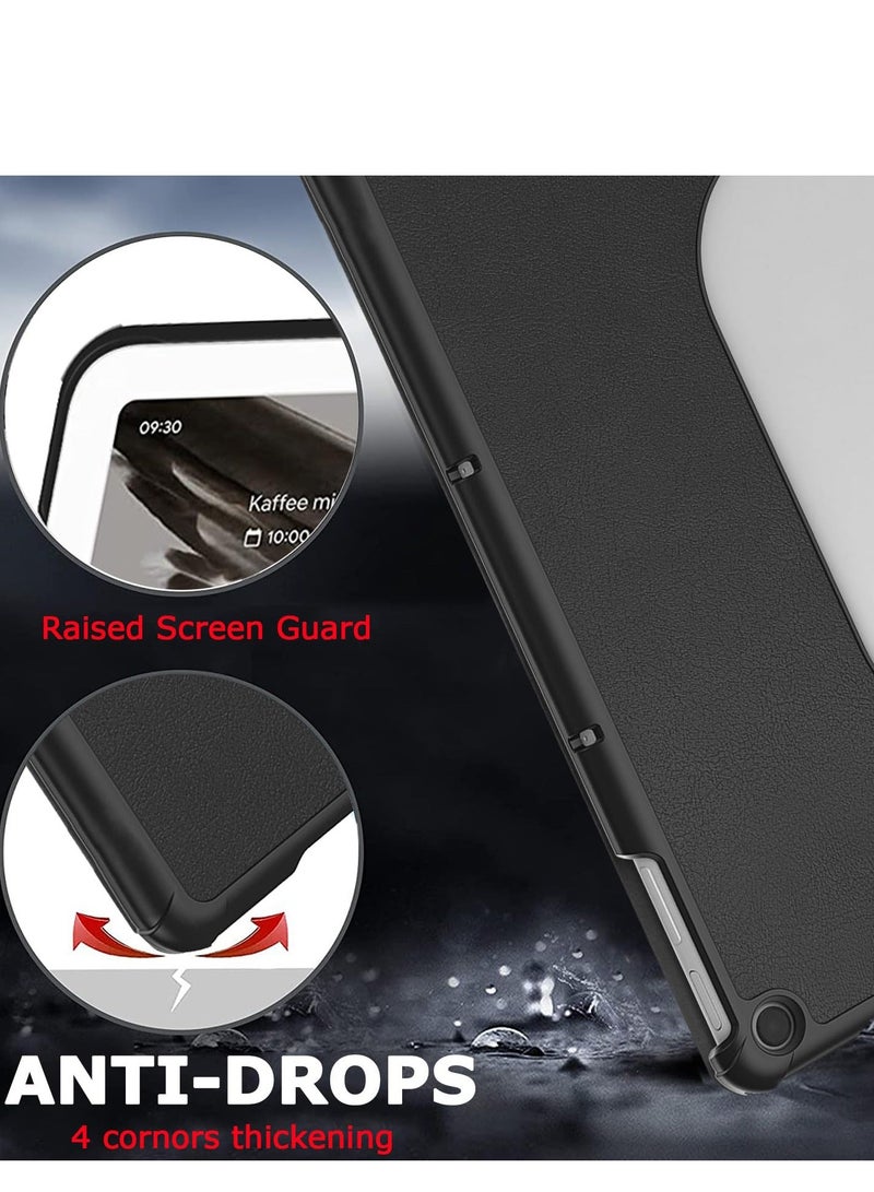 All New PU Leather Smart Cover, Compatible Google Pixel Tablet Case Leather, Shell Thin Lightweight Cover Protective Stand Case for Pixel Tablet Case 2023 Black - Image 5