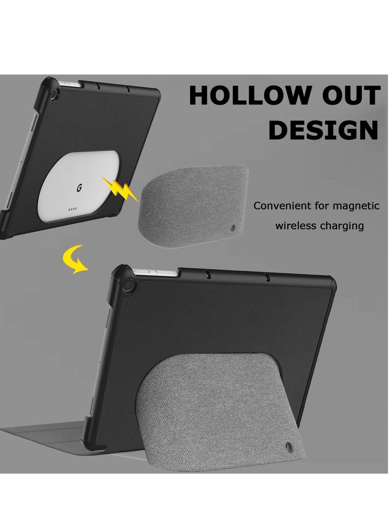 All New PU Leather Smart Cover, Compatible Google Pixel Tablet Case Leather, Shell Thin Lightweight Cover Protective Stand Case for Pixel Tablet Case 2023 Black - Image 1