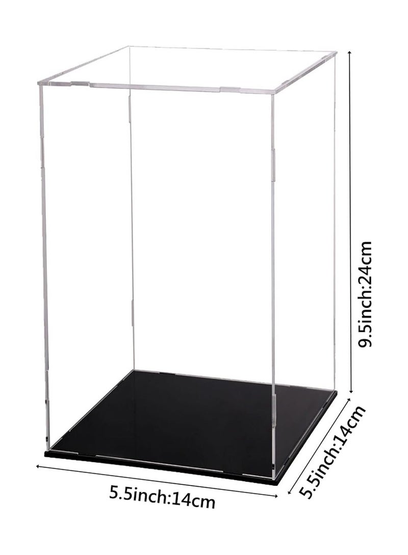 TPGP Display Case for Collectibles Assemble Clear Acrylic Box Alternative Glass Case for Display Action Figures Home Storage & Organizing Toys (5.5x5.5x9.5 inch; 14x14x24 cm) - Image 2