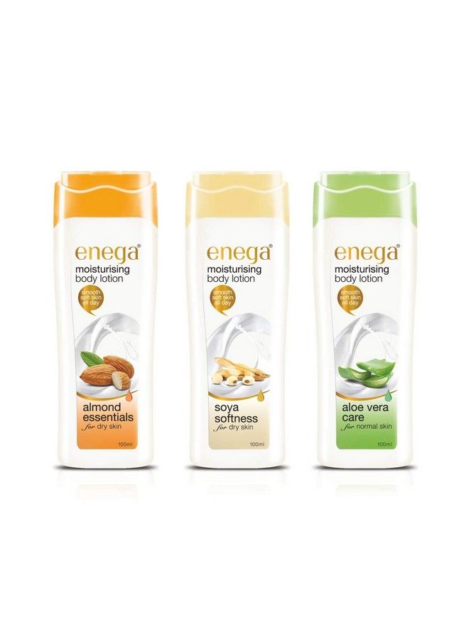 enega Moisturizing Body Lotionpack Of 3(100Ml Each (Almondaloverasoya)) - Image 2