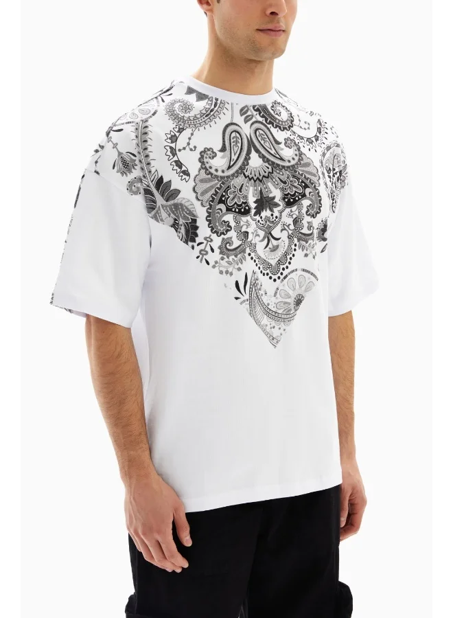 Wecre8 White Bandana Printed T-shirt