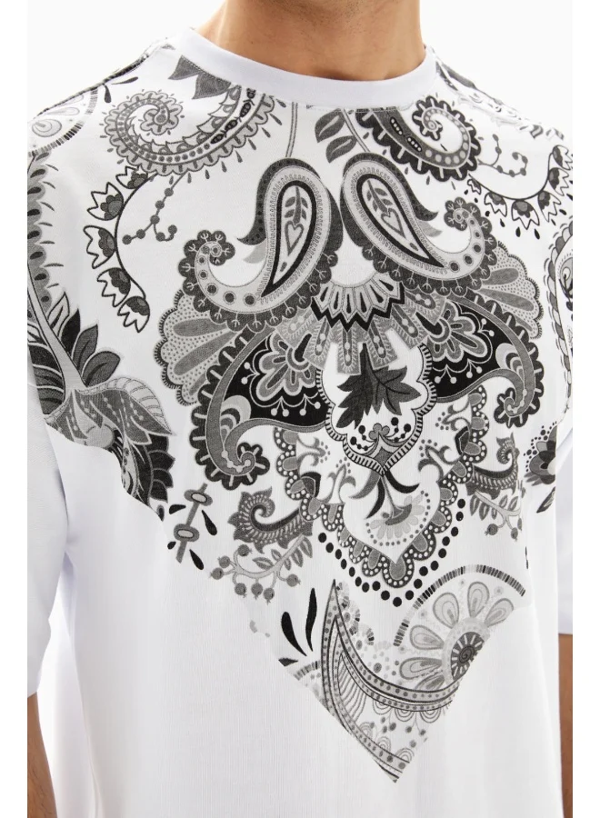 Wecre8 White Bandana Printed T-shirt