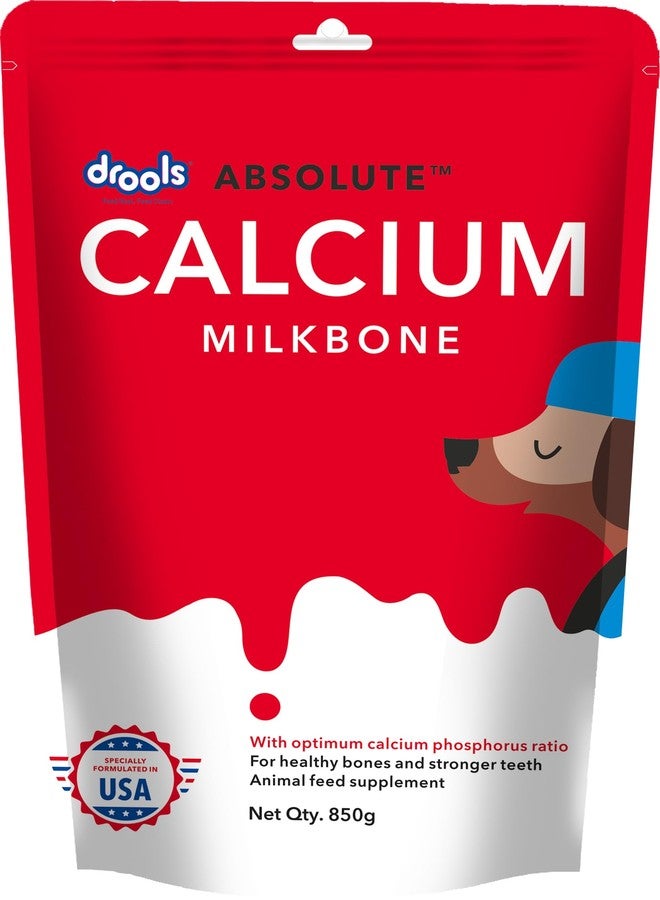 Drools Absolute Milk Bone Dog Treats 850g | Calcium Flavour | Dental Care | Strengthens Gums and Jaws | Enriched with Calcium and Phosphorus | Keeps The Dog's Teeth Healthy and Clean - Image 1