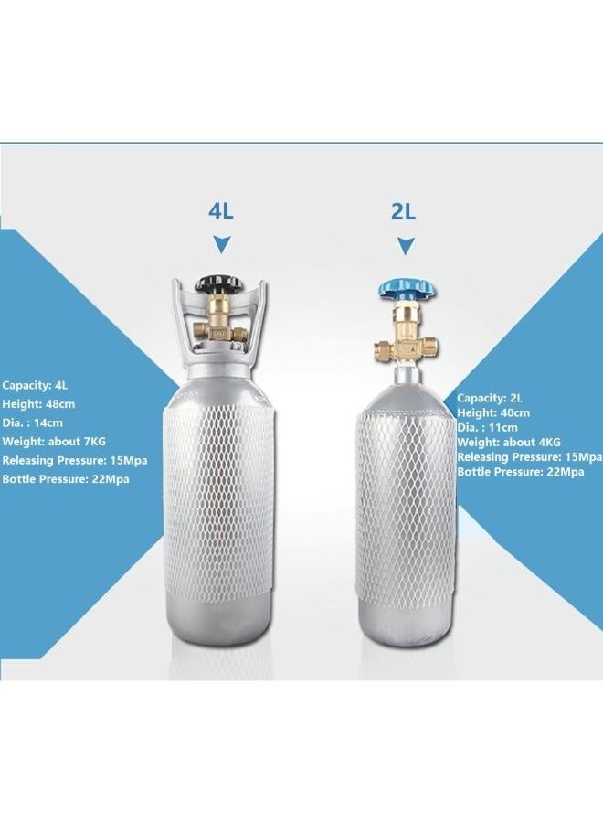 Aquarium CO2 Steel Cylinder Cartridge Refill - 2L & 4L - G5/8 For Growing Aquarium Plants and Maintaining a Fish Tanks - Image 3