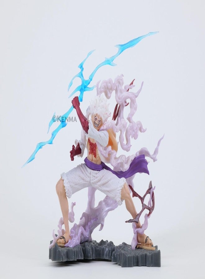 مجسم كينما لوفي جير 5 الهجومي بطول 11.5 سم مع صاعقة البرق، موديل 4، مجسم أنمي لهواة الجمع - Image 3
