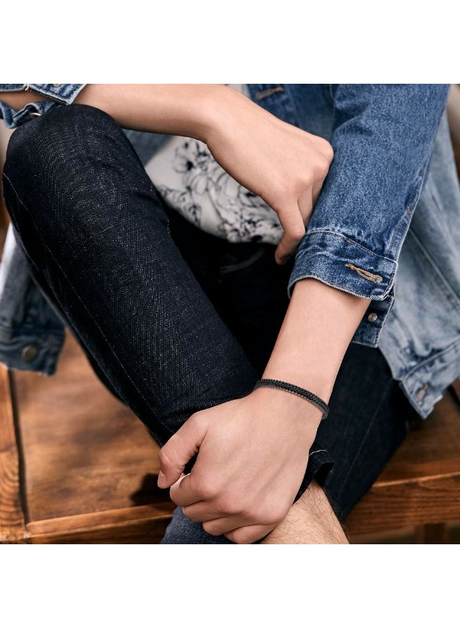 Bracelets for Men-Stainless Steel Magnetic Clasp Franco Chain Mens Bracelet - Image 5