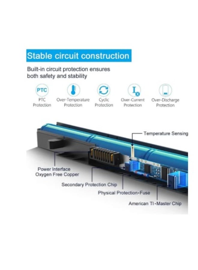 Terabyte CC06 CC06XL 628668-001 628666-001 Laptop Battery Replacement for HP EliteBook 8460P 8460W 8470P 8470W 8560P 8570P ProBook 6360B 6360T 6460B 6465B 6470B 6475B 6560B 6565B 6570B Series - Image 3