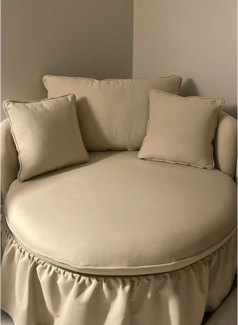 Darif Modern lounge chair, circular Swedish wood - Image 1