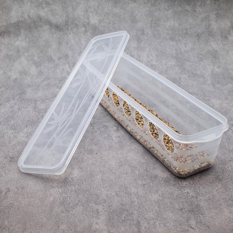FOIBURELY Button Quail Transparent Feeder Flip Top Seed Food Container (8 Holes) - Image 3