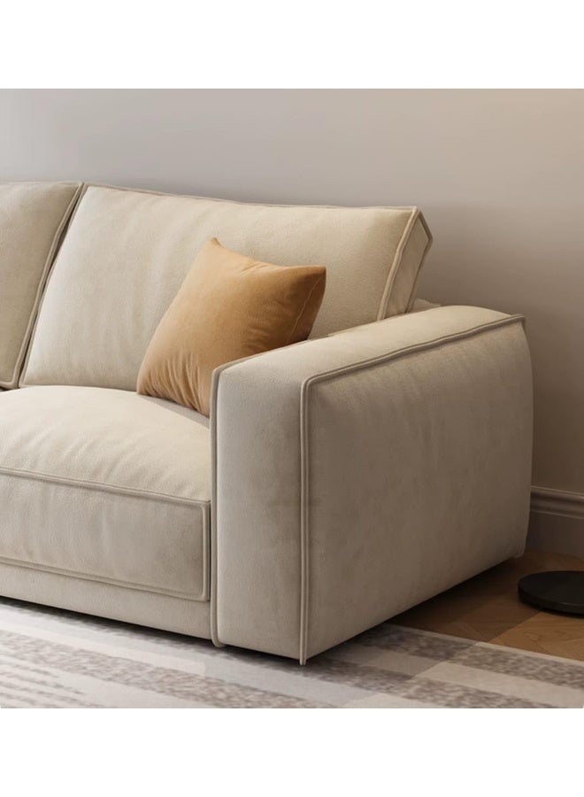 Modern L-Shaped Sectional Sofa Set - Beige - Image 4