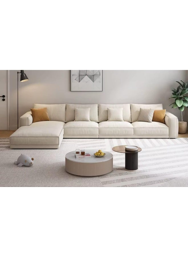 Modern L-Shaped Sectional Sofa Set - Beige - Image 3