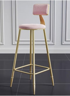 Generic Bar Stool, Chair Footrest High Stool with Backs, Upholstered Counter Height Stools Bar Chairs for Kitchen, Pub, Breakfast Stool, with Metal Legs  - Image 2