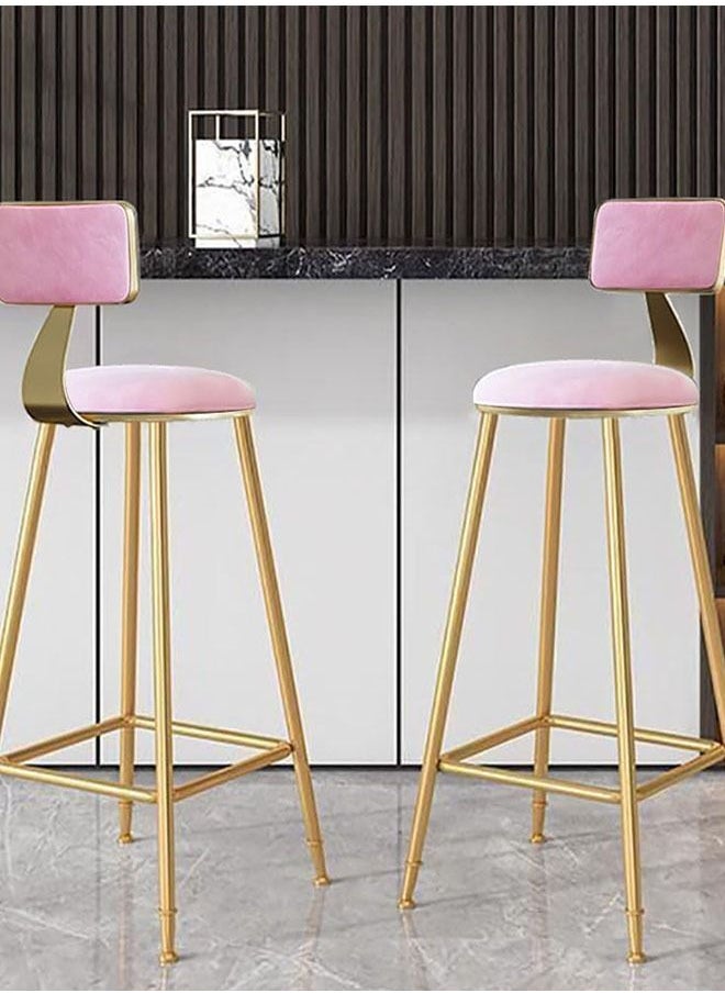 Bar Stool, Chair Footrest High Stool with Backs, Upholstered Counter Height Stools Bar Chairs for Kitchen, Pub, Breakfast Stool, with Metal Legs - pzsku/Z7FD5A6074DEE81DF4DACZ/45/_/1690272186/f62df8b9-2722-43e9-b3e6-3e7208ef939d